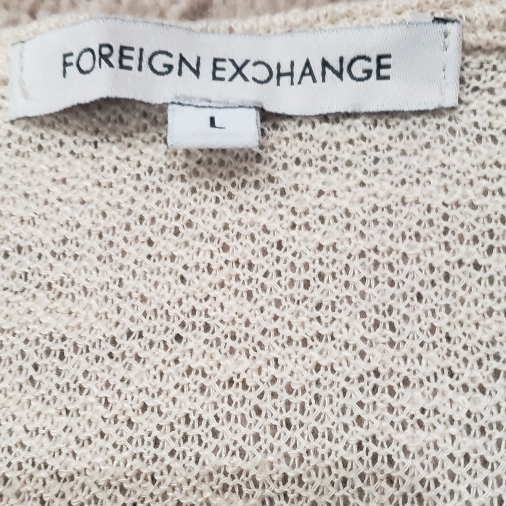 Foreign Exchange L Cascading Open Front Cardigan … - image 4
